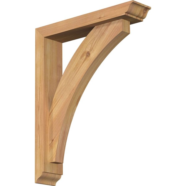 Ekena Millwork Thorton Traditional Smooth Bracket w/ Offset Brace, Western Red Cedar, 3 1/2"W x 16"D x 20"H BKT0402X16X20THR01SWR - main